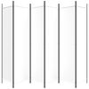 vidaXL 6-Panel Room Divider White 300x200 cm Fabric