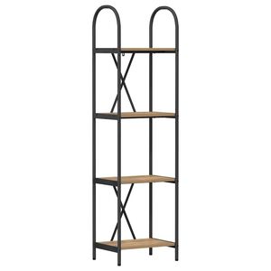 vidaXL Bookshelf 4-Tier 40 x 30 x 146 cm Engineered wood Artisan Oak