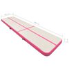 vidaXL Inflatable Gymnastics Mat with Pump 800x100x15 cm PVC Pink