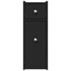 vidaXL Narrow Bathroom Cupboard with Wheels Black Engineered Wood