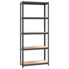 vidaXL 5-Layer Storage Shelf Anthracite Steel&Engineered Wood