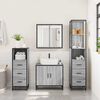 vidaXL 4&nbsp;Piece Bathroom Furniture Set&nbsp;Grey Sonoma Engineered Wood