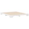 vidaXL Bed Frame White 200 x 220 cm Solid Pine Wood