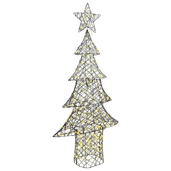 vidaXL Christmas Tree with 240 LEDs Warm white 180 cm Rattan