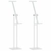 vidaXL Trade Show Displays 2 pcs White 26.5 x 26.5 x 150 cm Steel