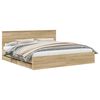 vidaXL Bed Frame with Drawer Sonoma Oak 200 x 200 cm Engineer Wood