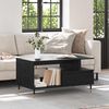 vidaXL Coffee Table Black Oak 90 x 49 x 45 cm Engineered Wood