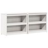 vidaXL Outdoor Kitchen Cabinet MEPPEL 2 pcs White Solid Pine Wood