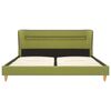 vidaXL Bed Frame with LED without Mattress Green Fabric 135x190 cm Double