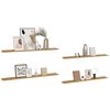vidaXL Wall Shelf 4 pcs Brown 115 x 9 x 3 cm Engineered Wood