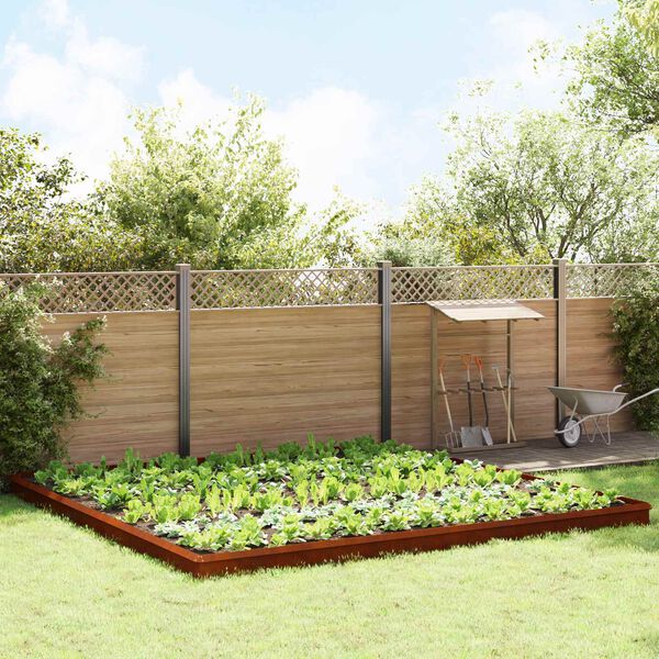 vidaXL Snail Fences 20 pcs Rusty Weathering Steel