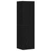 vidaXL TV Cabinet Set Wall-mounted 4 pcs Black Oak 130.5 x 30 x 140 cm