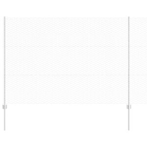 vidaXL Hexagonal Fence with Post 10 x 1.5 m Galvanised Steel Silver