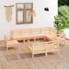 vidaXL 9 Piece Garden Lounge Set Solid Wood Pine