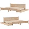 vidaXL Bed Frame without Mattress 180x200 cm Super King Solid Wood Pine