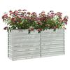 vidaXL Garden Raised Bed 160x40x77 cm Galvanized Steel Silver