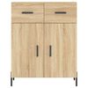 vidaXL Highboard Sonoma Oak 69.5x34x180 cm Engineered Wood