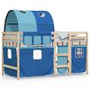 vidaXL Kids' Loft Bed with Tunnel without Mattress Blue 90x190 cm Single