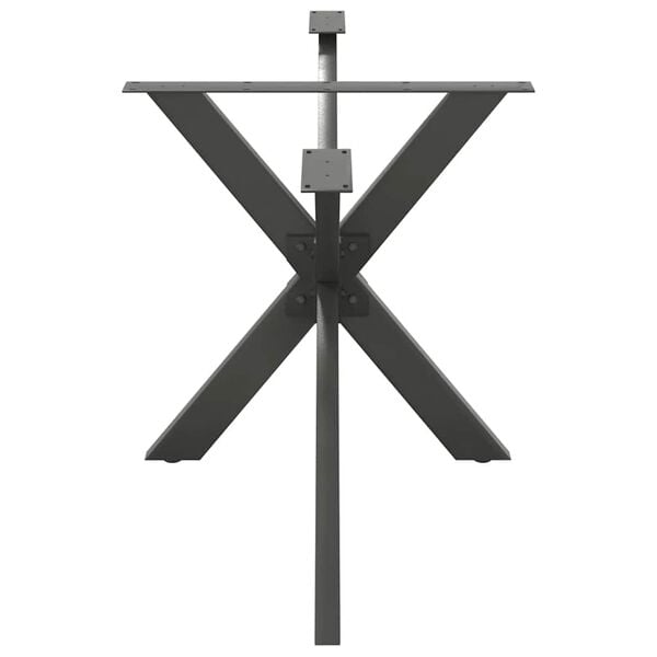 vidaXL Dining Table Leg Spider Shape Anthracite 150x78x(72-73) cm Steel