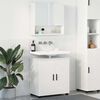 vidaXL Bathroom Furniture Set 2 pcs White Engineered wood & Metal