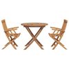 vidaXL Garden Dining Set 3 pcs Brown Solid Acacia Wood