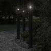 vidaXL Outdoor Floor Lamp with Sensor Black 110cm Stainless Steel