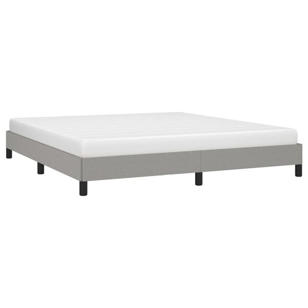 vidaXL Bed Frame without Mattress Light Grey Super King Fabric