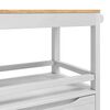 vidaXL Kitchen Trolley FLORO White 72.5 x 45 x 80 cm Solid Pine Wood