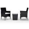 vidaXL Garden Bistro Set | Black, Cream White
