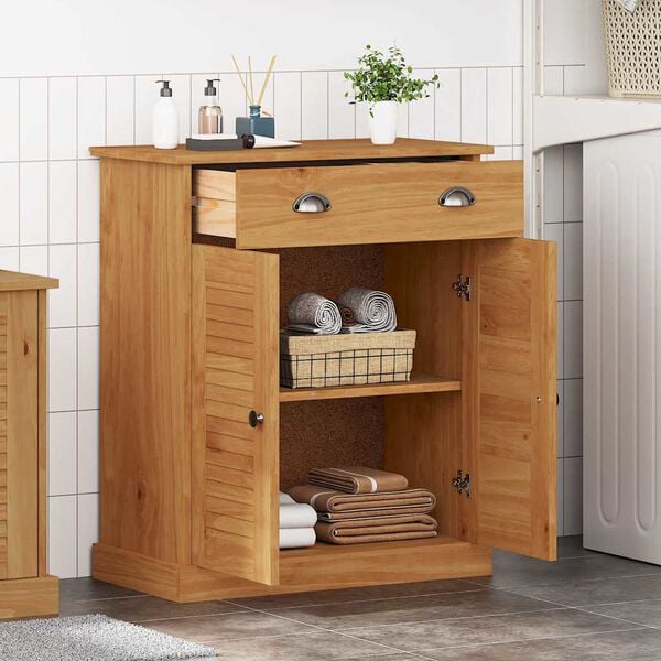 vidaXL Bathroom Cabinet VIGO Brown and Honey Brown 68 x 34 x 80 cm