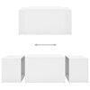 vidaXL 3 Piece Nesting Coffee Table Set White 60x60x38 cm Engineered Wood