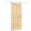 vidaXL Sliding Door with Hardware Set 90x210 cm Solid Wood Pine