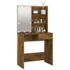vidaXL Dressing Table with LED Brown Oak 74.5x40x141 cm