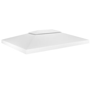 vidaXL 2-Tier Gazebo Top Cover 310 g/m&sup2; 4x3 m White