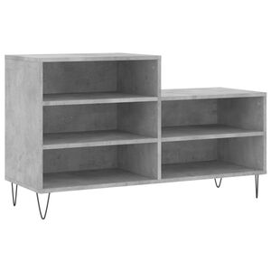 vidaXL Shoe Cabinet Concrete Grey 102x36x60 cm Engineered Wood