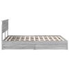 vidaXL Storage Bed Grey Sonoma 135 x 190 cm Engineered Wood