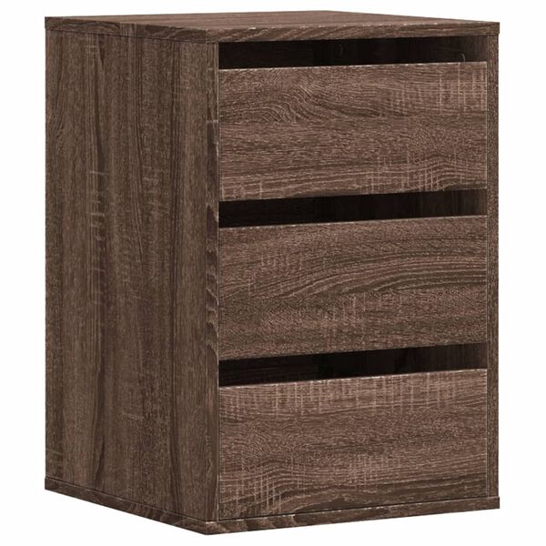 vidaXL Corner Chest of Drawers Brown Oak 40x41x58 cm Engineered Wood