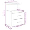 vidaXL Bedside Cabinets 2 pcs with 2 Drawers Smoked Oak 40x36.5x62 cm