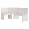 vidaXL Corner Bench REINE 151 cm White Solid Wood Pine
