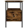 vidaXL Bedside Cabinet Smoked Oak 34x36x50 cm Engineered Wood