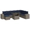 vidaXL 11 Piece Garden Sofa Set with Cushions Grey Poly Rattan Acacia