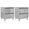 vidaXL Bedside Cabinets 2 pcs Concrete Grey 40x35x50 cm Engineered Wood