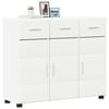 vidaXL Sideboard with Shelf White 88.5 x 30.5 x 73 cm Engineered Wood