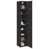 vidaXL Slim Storage Cabinet Black 40x42.5x225 cm Engineered Wood