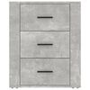 vidaXL Bedside Cabinet Concrete Grey 50x36x60 cm Engineered Wood