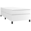 vidaXL Box Spring Bed Frame White Single Faux Leather (UK/IE/FI/NO only)
