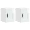 vidaXL Kitchen Cabinet Kalmar 2 pcs High Gloss White 30 x 31 x 40 cm