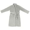 vidaXL Bathrobe without Hood Grey M Flannel