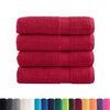 vidaXL Premium Hand Towels SOLUND 4 pcs Red 50x100 cm 600 gsm