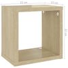 vidaXL Wall Cube Shelves 6 pcs Sonoma Oak 22x15x22 cm